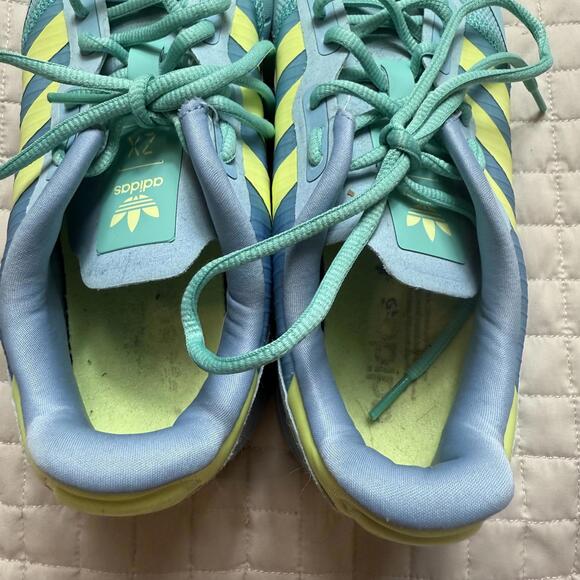 Adidas ZX 1K Boost Acid Mint Yellow Ambient Sky Men's Sneakers GW8622 size 8 - Picture 9 of 13